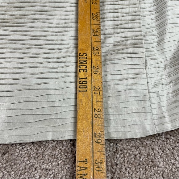 Eileen Fisher Woman Silk Textured Open Jacket Blazer Metallic Gold Size 3X - Picture 6 of 10